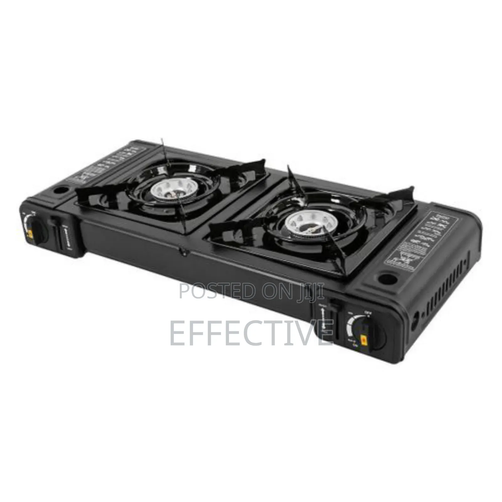 Portable Double-Burner Camping Gas Stove.