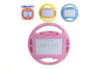 Round Magnetic Drawing White Board for Kids