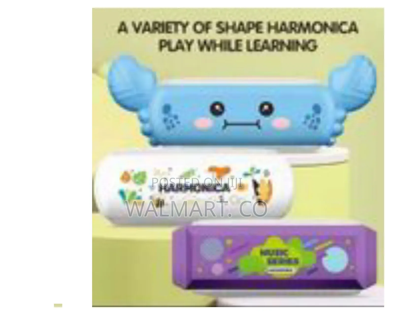 8 Pack Light Plastic 16 Holes Harmonica Music Carton for Ages 3+