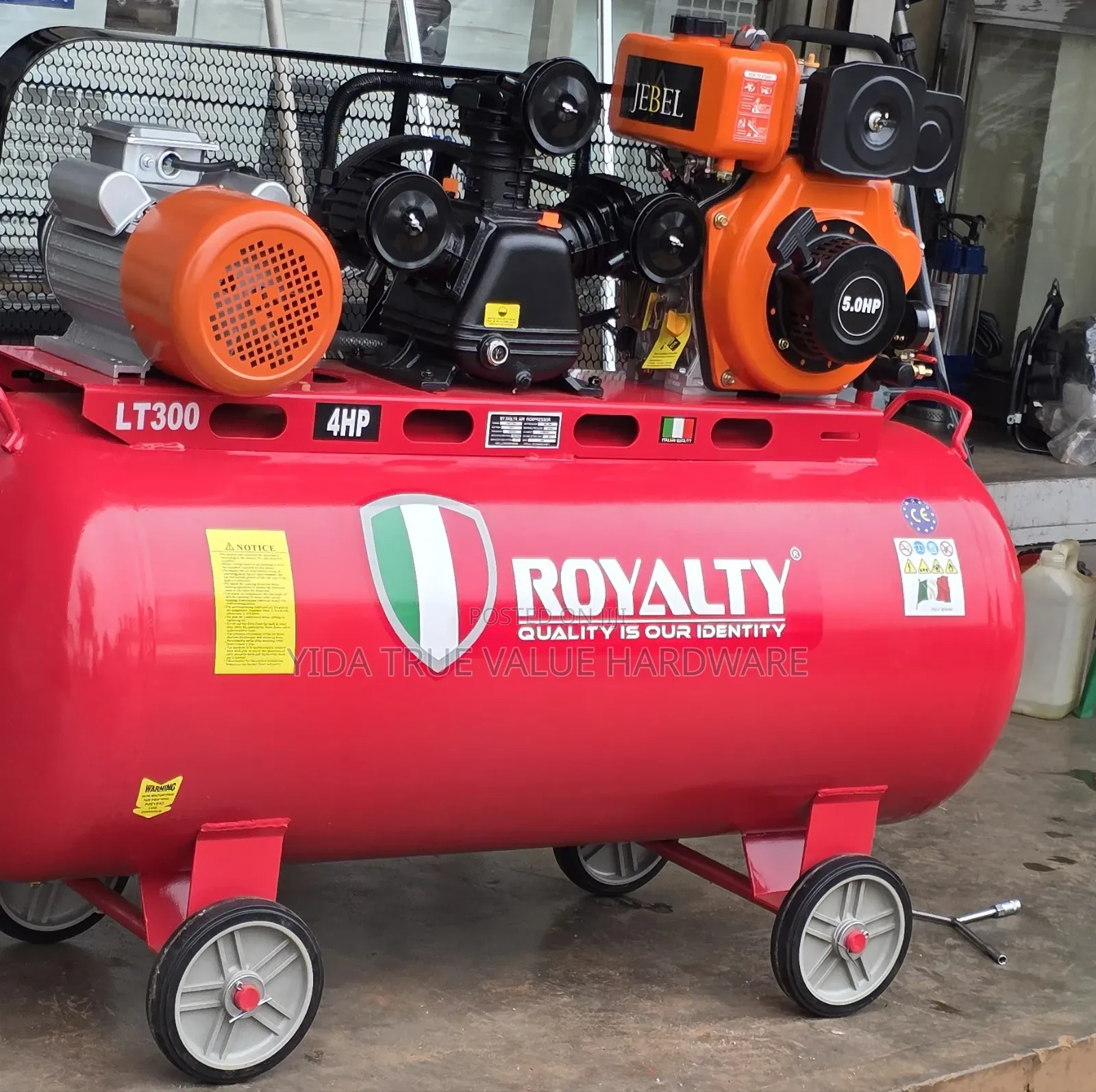 Air Compressor 300litres Diesel And Electric