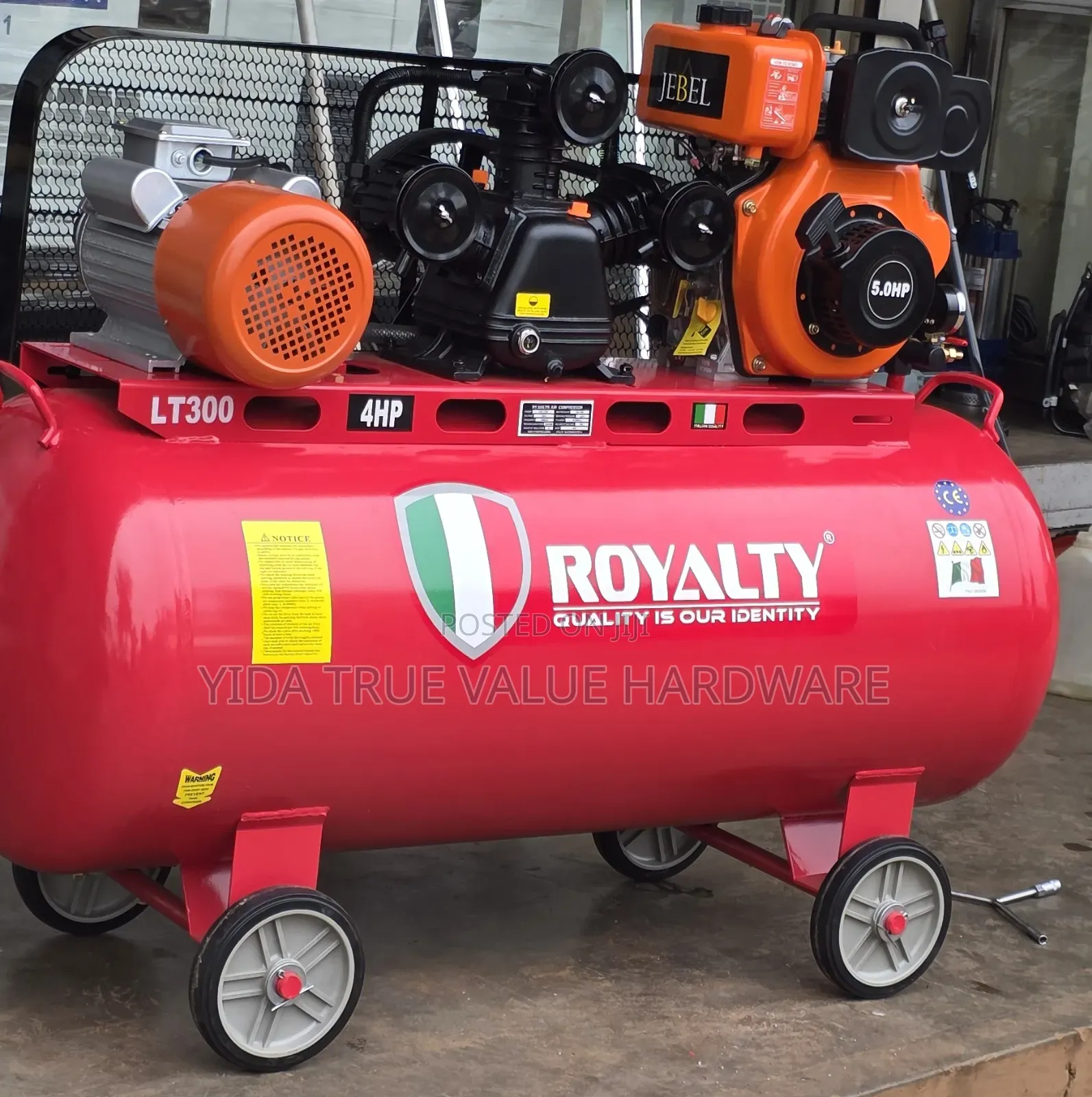 Air Compressor 300litres Diesel And Electric