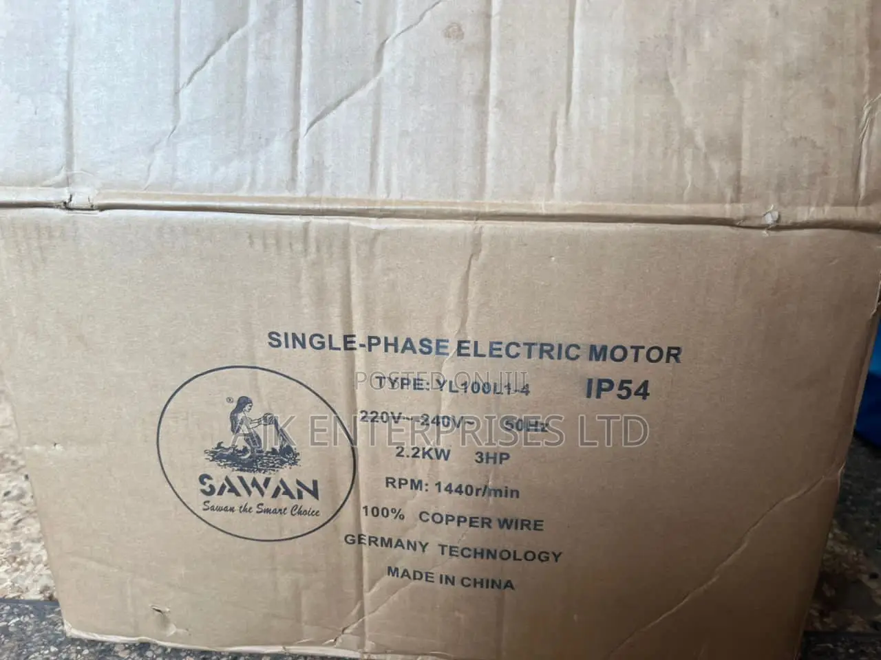 1phase 3hp Normal Speed Motors Available
