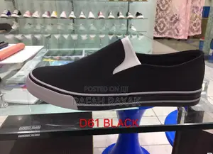 Men’S Black Leopard Canvas Slip-on Casual Easy Shoes
