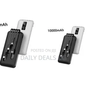Aldeepo Fast Charging Power Bank With 4 Cables, 10000mah