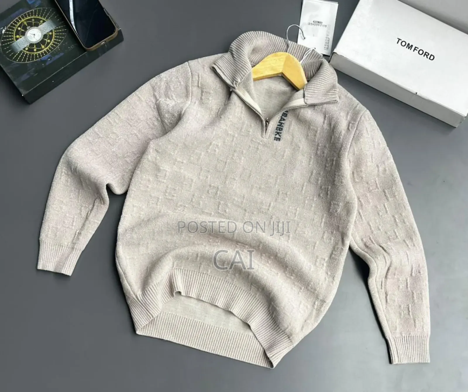 Prize Win Quarter Zip Sweater
