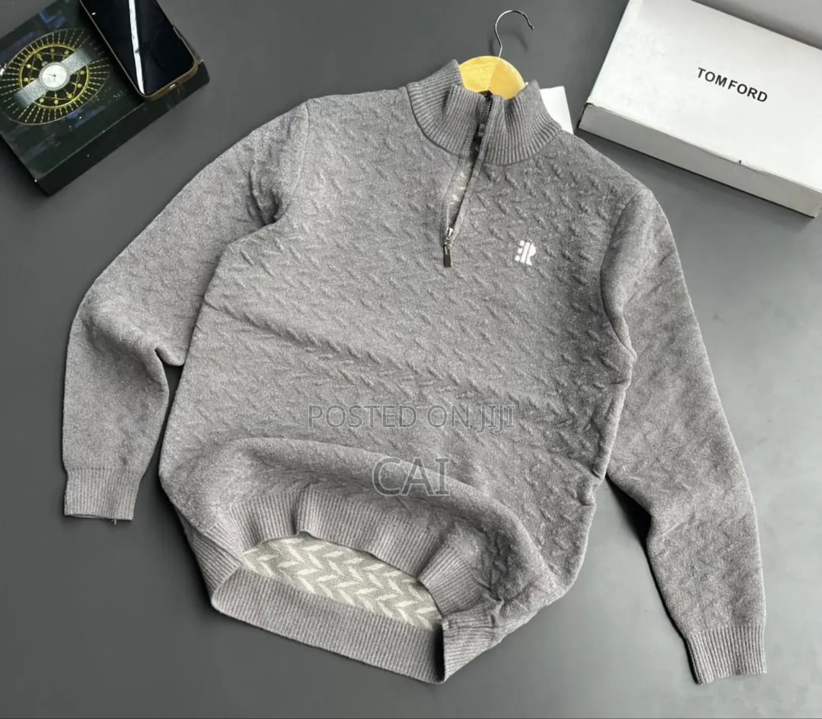 Prize Win Quarter Zip Sweater