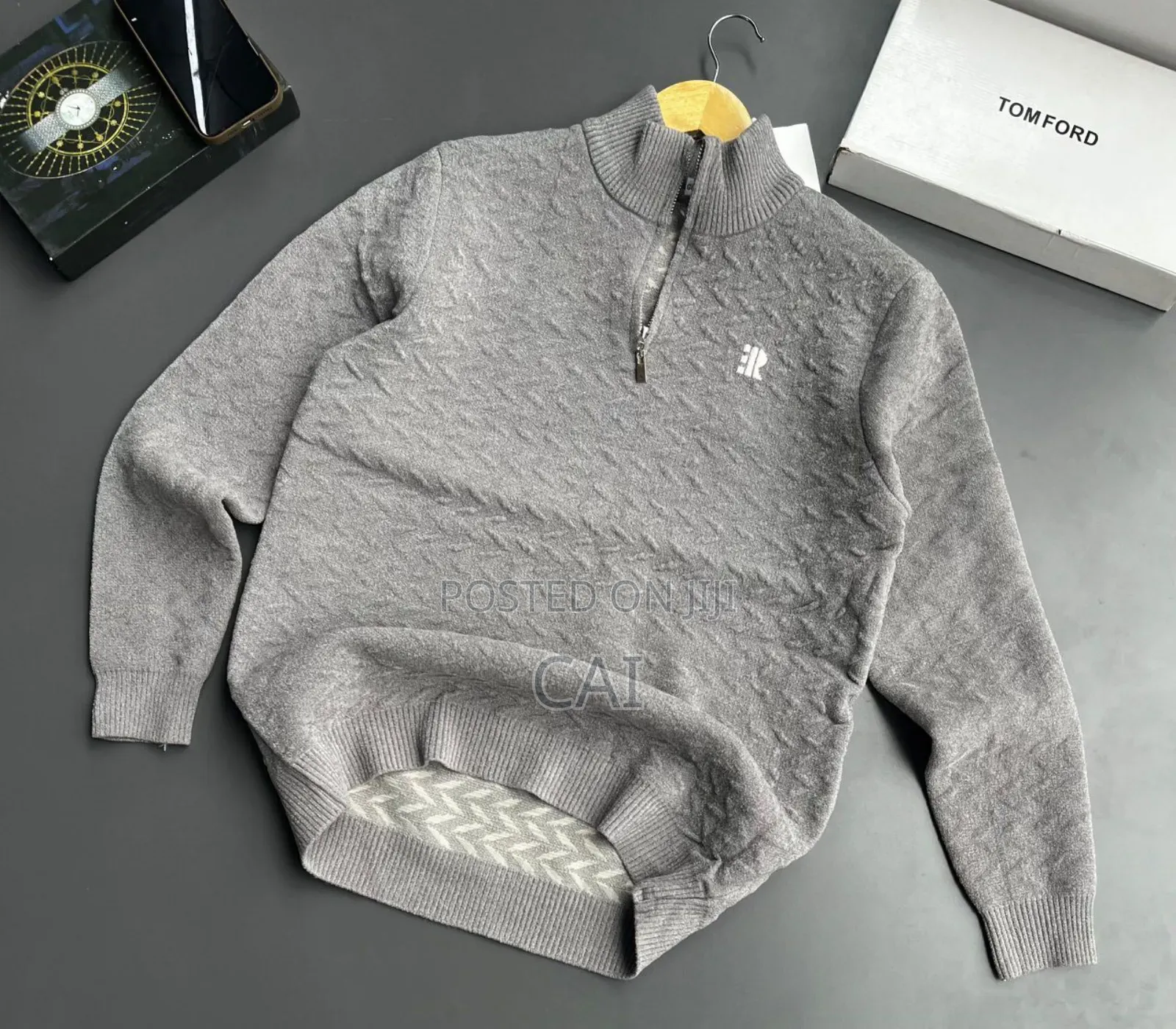 Prize Win Quarter Zip Sweater