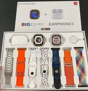 I20 Ultra Max Suit 10-in-1 Smartwatch and Earphone Set.