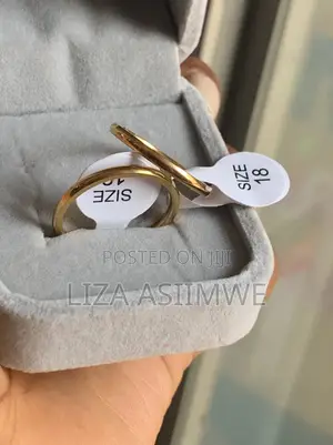 Thin Gold-Toned Wedding Rings