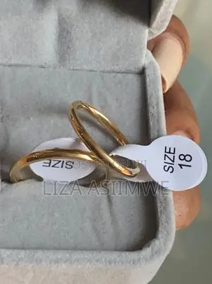 Thin Gold-Toned Wedding Rings