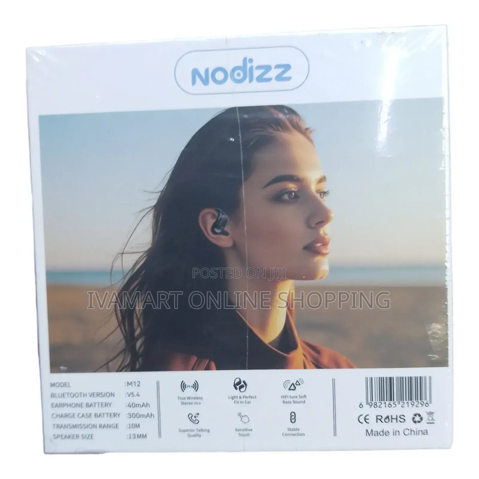 Nodizz M12 Wireless Earbuds With Hooks - Long Working Hours