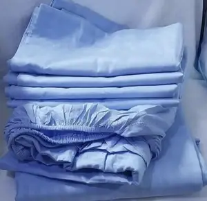Plain Blue Fitted Bedsheets 5*6, 6*6