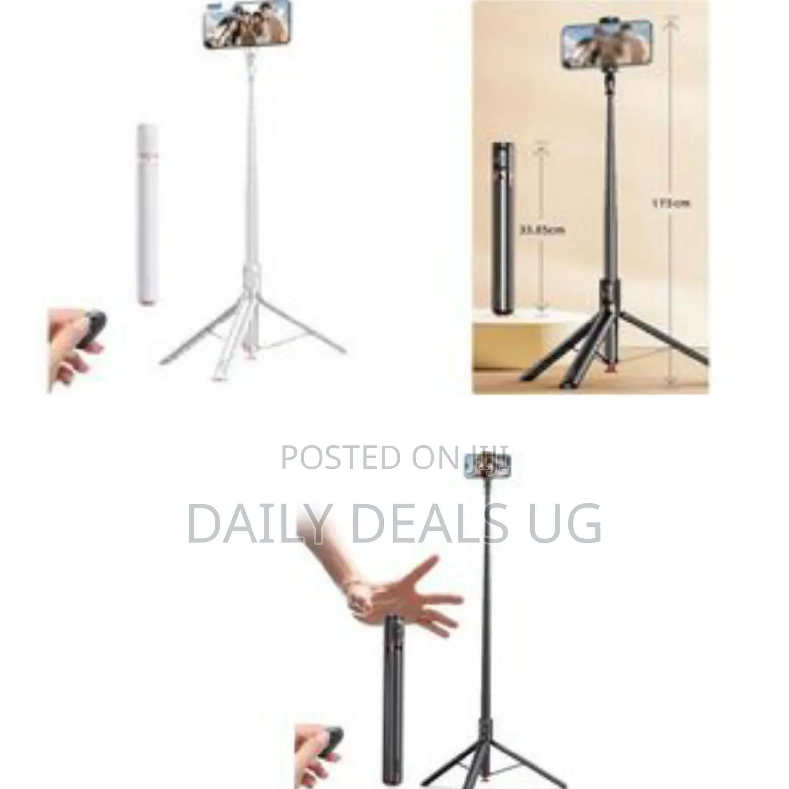 Tt01 Extendable Bluetooth Selfie Stick Tripod, 69.6" Automatic Tripod
