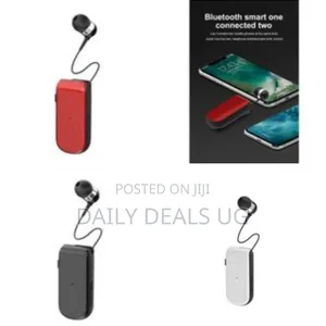 K50 Wireless Smart Clip-on Headset With Retractable Earbud -multicolor