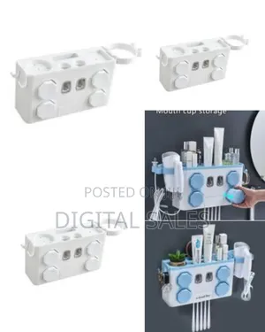 Multi-Functional Wall-Mounted Bathroom Organizer