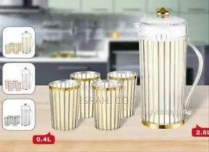 Sophisticated Glass Pitcher and Tumbler Service Set