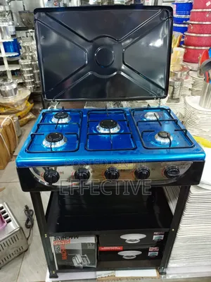 5-Burner Portable Gas Stove With a Stand.