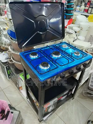 5-Burner Portable Gas Stove With a Stand.