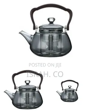 Elegant Glass Teapot With Infuser and Electric Warmer Base