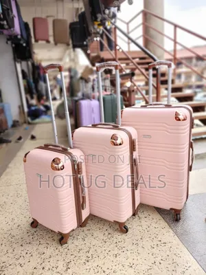 3pcs Set Waterproof Plastic Suitcase (S,M,L )- Multi Colour