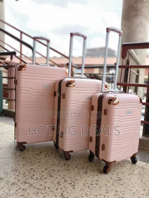 3pcs Set Waterproof Plastic Suitcase (S,M,L )- Multi Colour