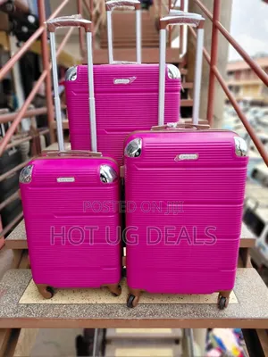 3pcs Set Waterproof Plastic Suitcase (S,M,L )- Multi Colour