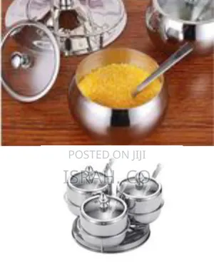 Set of 7 Stainless Steel Canisters for Storing and Serving Sugar