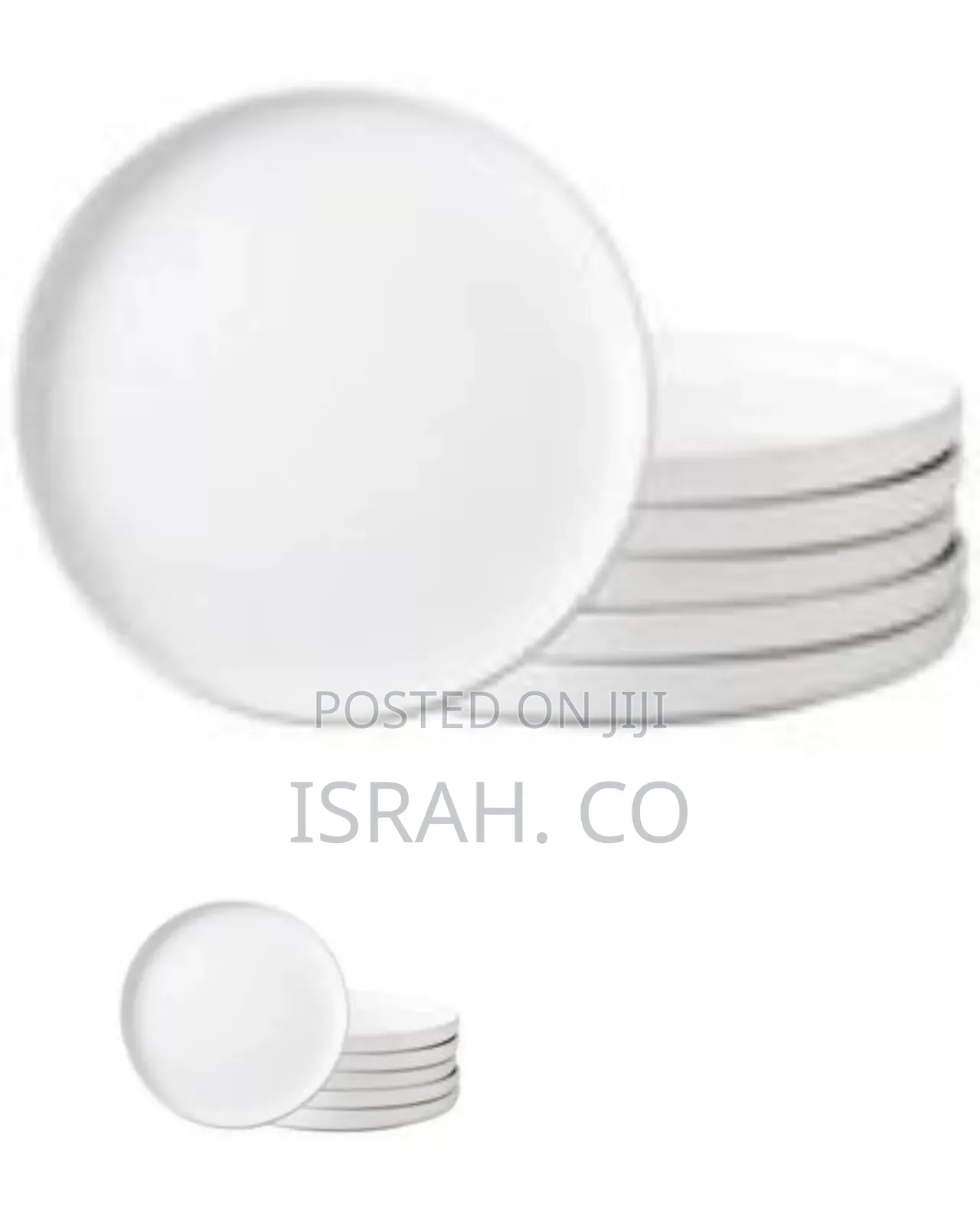 Set of 6 Modern Ceramic Dinner Plates/Serving Platters