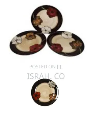 6-Piece Set of Artistic Floral Dinner Plates