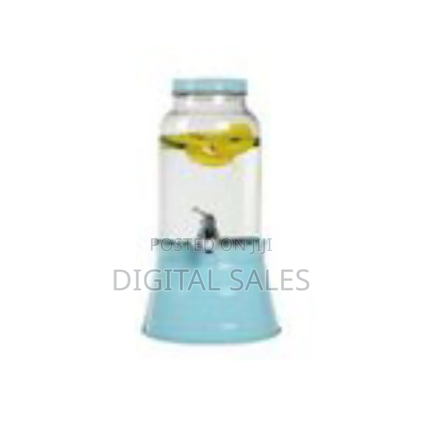Large Glass Beverage Dispenser With Metal Stand and Spigot