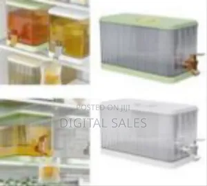 Large Rectangular Cold Beverage Dispenser With Spigot and Raised Base