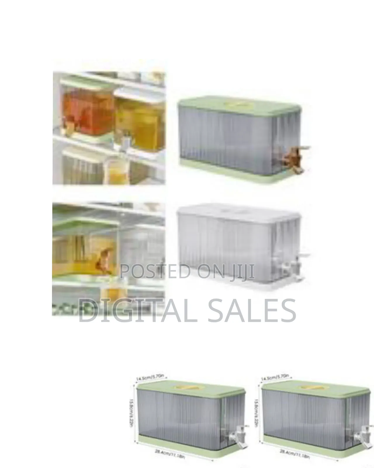 Large Rectangular Cold Beverage Dispenser With Spigot and Raised Base