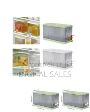 Large Rectangular Cold Beverage Dispenser With Spigot and Raised Base