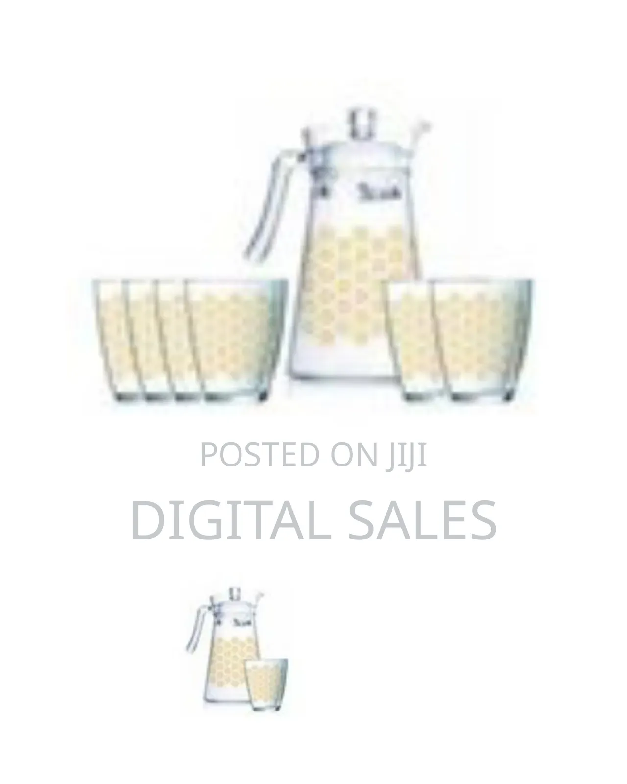 Elegant Glass Pitcher and Tumbler Set