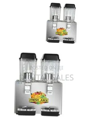 Commercial Double-tank Cold Beverage/Juice Dispenser - Transparent