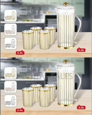 Sophisticated Glass Pitcher and Tumbler Service