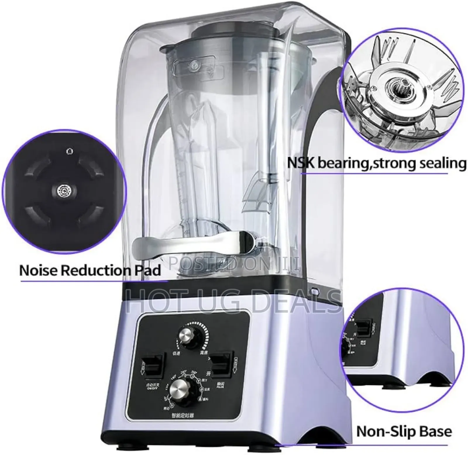 Dw 4l Multifunctional Blender Low Noise With A Soundproof Shield.