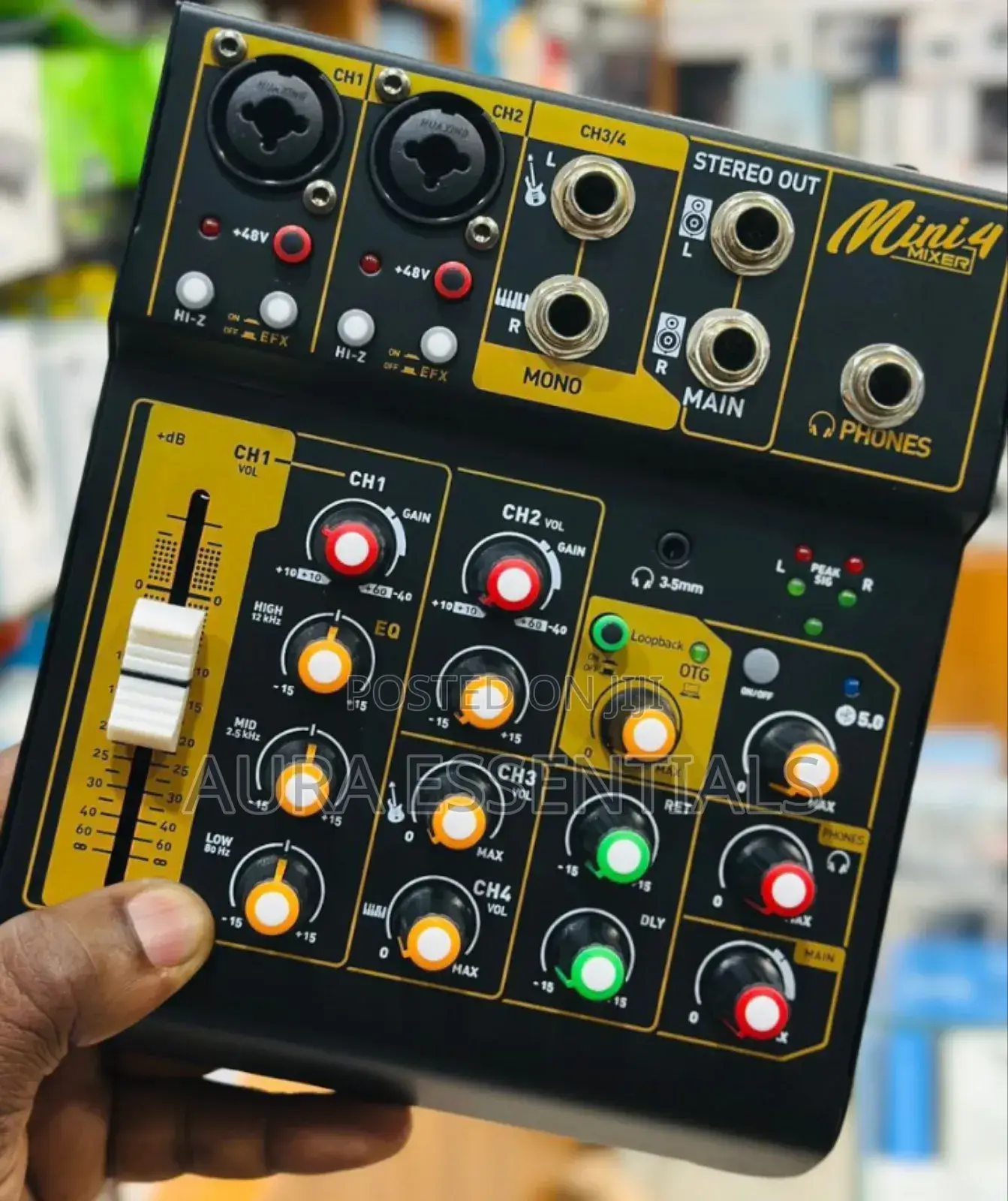 Portable 4-Channel Dj Mixer Console