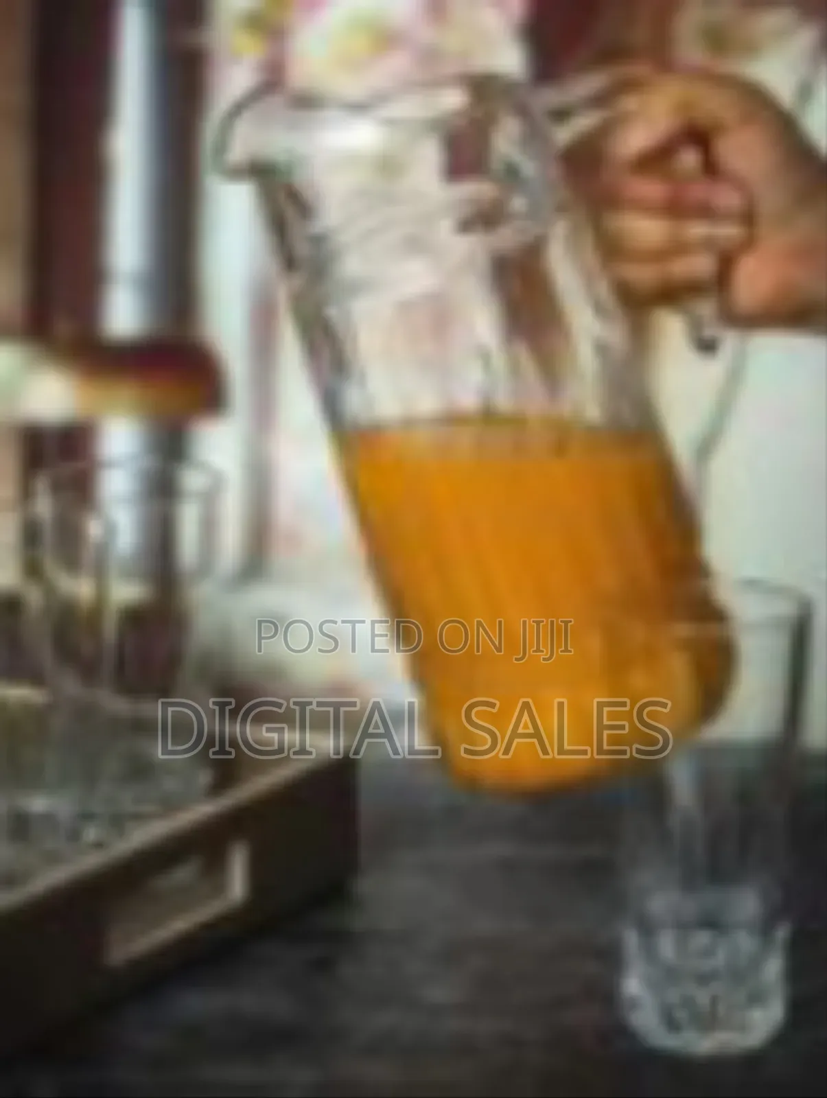 Elegant Clear Glass Pitcher and Tumbler Set - Clear