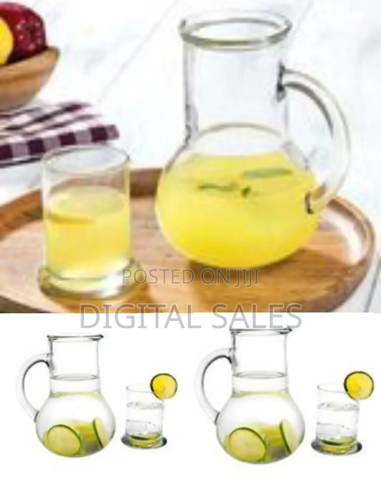 Pasabache Elegant Glass Pitcher and Glass Set