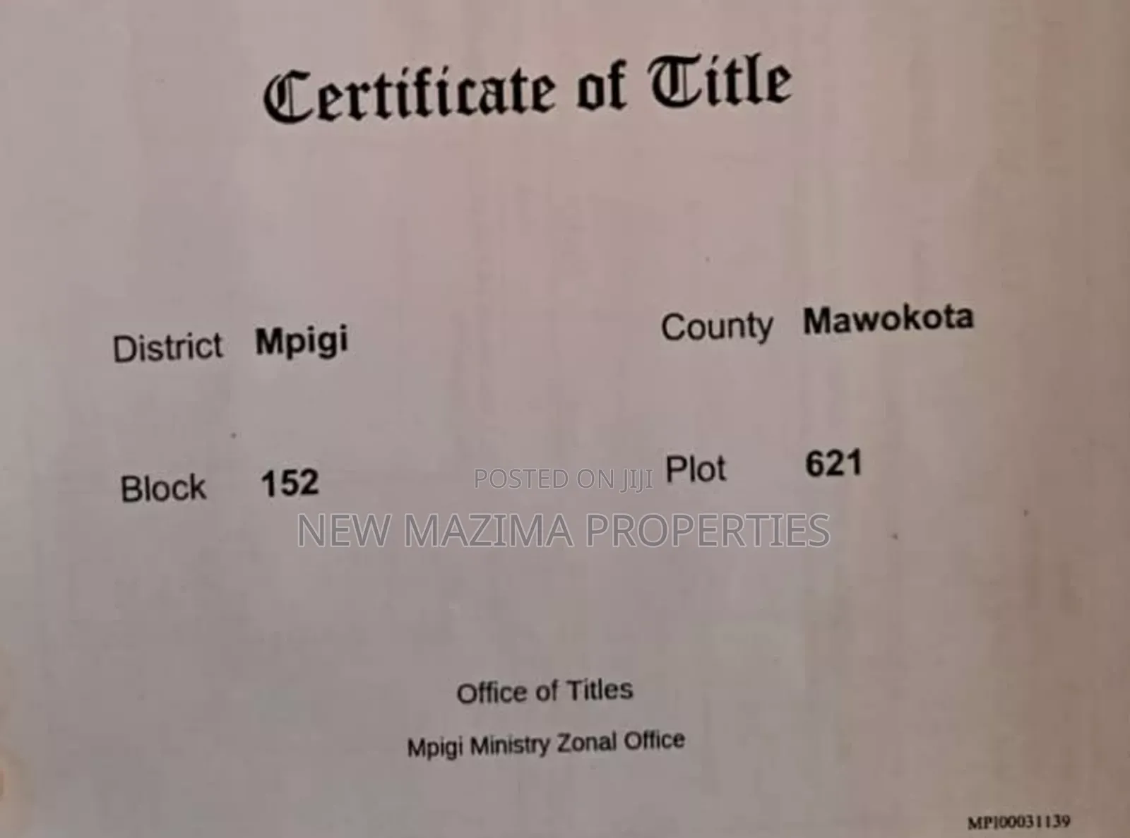 Very Hot Plots With Ready Private Title on Table on Quicksale Mpigi