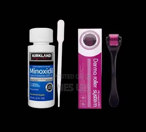 Kirkland Minoxidil 5% Hair & Beard Growth Solution + Derma Roller Set