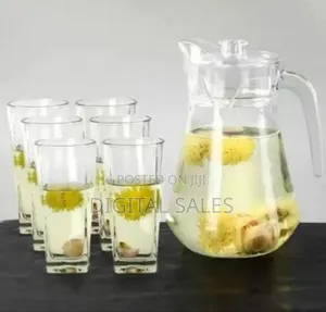 Jug With 6 Glasses - Transparent