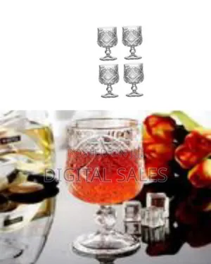 Set of Crystal Short Wine Glasses