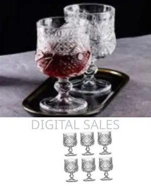 Set of Crystal Short Wine Glasses