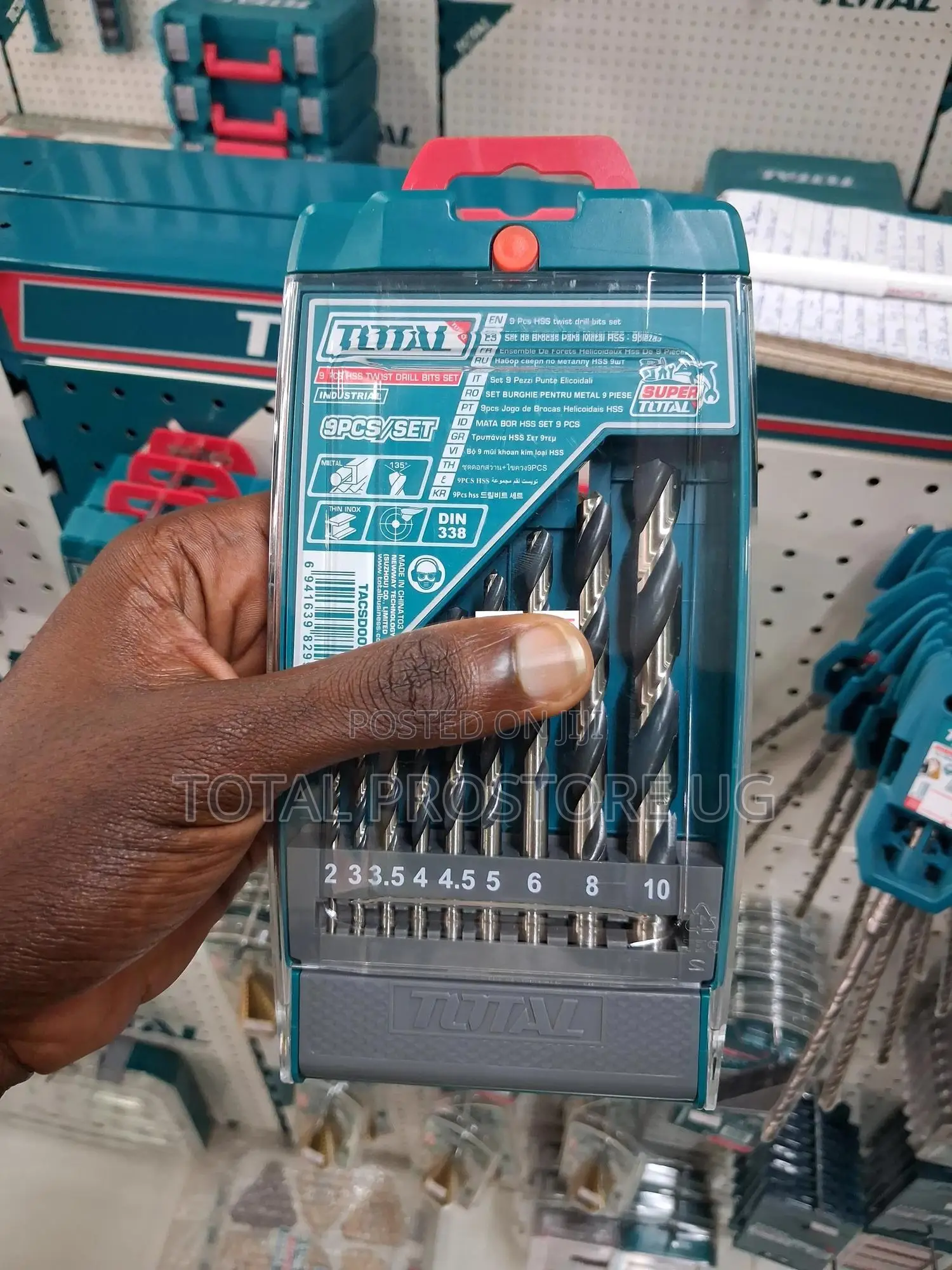 9 PCS HSS Twist Drill Bits Set.