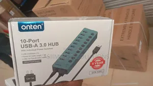 Onten 10‐Port Usb‐A 3.0 Hub With Individual Power Switches