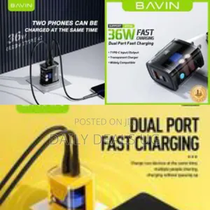 Bavin 36w Dual Port Transparent Fast Charger