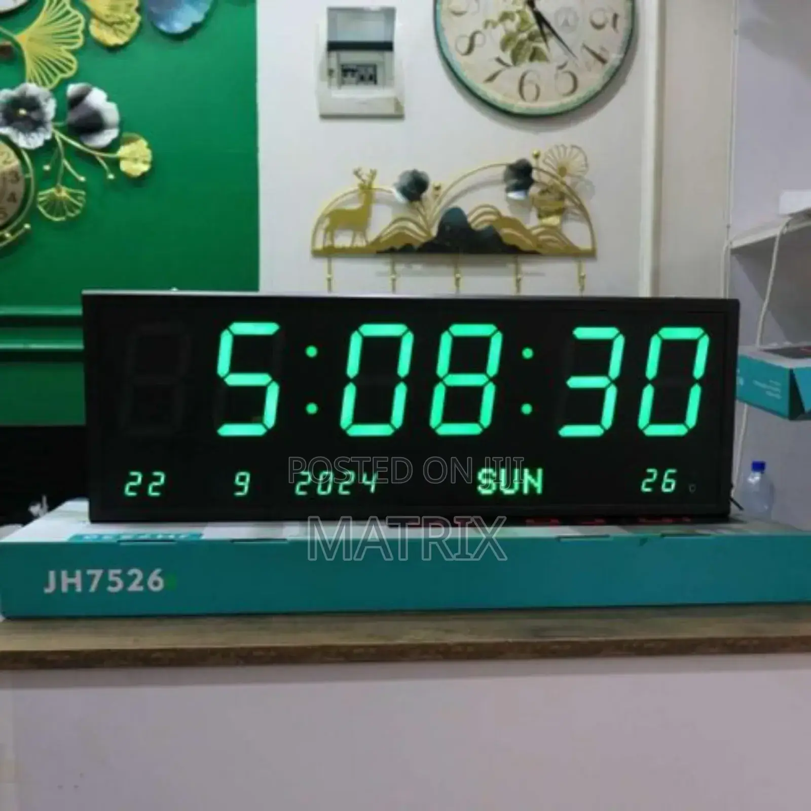 Led Digital Wall Alarm Clock and Calendar