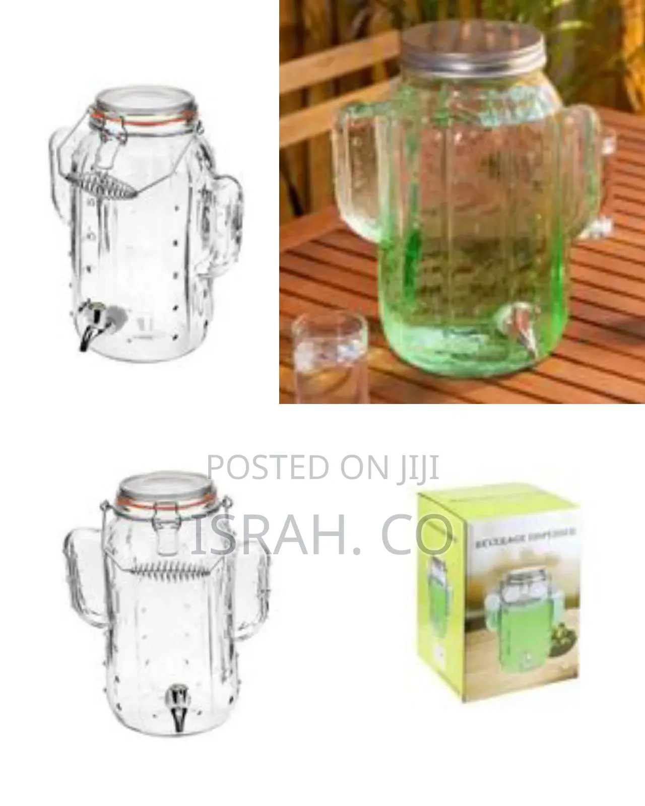 Cactus-Shaped Glass Beverage